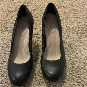 Clarks Black Heels Classic Design
